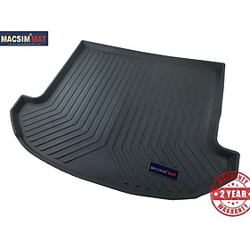 Thảm lót cốp xe ô tô Hyundai Santafe DM 7 chỗ 2015-đến nay nhãn hiệu Macsim chất liệu TPV màu đen hàng loại 2