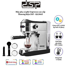 Mua Máy pha cà phê Espresso nhãn hiệu DSP KA3065 - Áp suất 15 bar   có công suất hoạt động mạnh mẽ lên đến 1450W - HÀNG NHẬP KHẨU