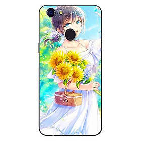 Ốp Lưng in cho Oppo F5 - F5 Youth Mẫu Nàng Váy Trắng Hướng Dương - Hàng Chính Hãng