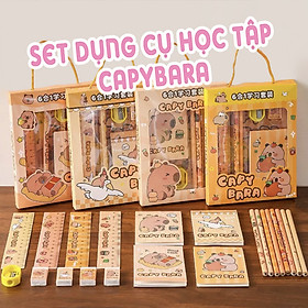 BỘ DỤNG CỤ HỌC TẬP 6 MÓN CAPY BARA DỄ THƯƠNG NGỘ NGHĨNH