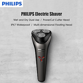 PHILIPS Men Máy cạo râu Điện ướt và khô Sử dụng kép IPX7 Chống thấm nước Điện 220V Đầu máy cắt Nổi đa chiều