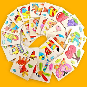 Đồ chơi gỗ cao cấp Nemotoys - Combo 5 Bảng tranh ghép hoạt hình nhỏ