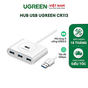 Hình ảnh Hub USB 3.0 4 cổng tốc độ 5Gbps UGREEN CR113 - Hàng chính hãng