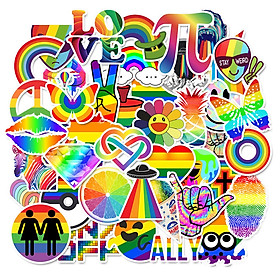 Sticker 50 miếng hình dán Rainbow - hàng nhập khẩu