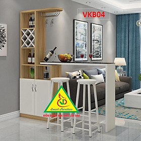 Mua Quầy bar  quầy bar mini  quầy bar nhà bếp kết hợp tủ rượu VKB04 ( không kèm ghế) - Nội thất lắp ráp Viendong Adv