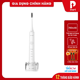 Bàn Chải Đánh Răng Điện Lock&Lock ENR346WHT - DC3.7V, Trọng Lượng 235g, Sạc Không Dây - Màu Trắng