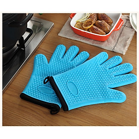 Set 2 găng tay silicon cách nhiệt nhắc bếp - 28x19cm 272g