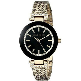 Đồng hồ nữ Anne Klein Women's Swarovski Crystal Accented Mesh Bracelet Watch - Light Blue/Rose Gold