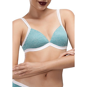 Bộ Áo Ngực Và Quần Lót Miley Lingerie Bralette Comfort FWS0700_BRW07005_36A - Xanh Ngọc (Size
