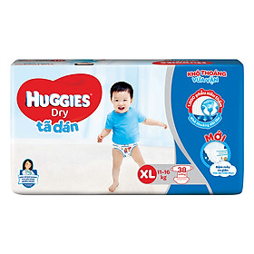 Tã Dán Huggies Dry Gói Đại XL38 (38 Miếng) - Bao Bì Mới