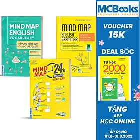 Hình ảnh Sách - Combo 3 Cuốn Mind Map English Grammar – Ngữ pháp + Từ Vựng Và Giao Tiếp Tiếng Anh Qua Sơ Đồ Tư Duy ( Nghe Qua App) NHH