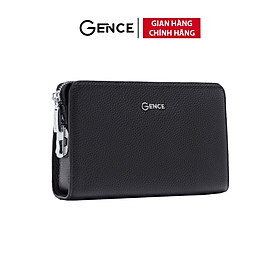 Ví Cầm Tay Công Sở Clutch Nam GENCE RB03 Chất Liệu Da Bò Cao Cấp Màu Đen