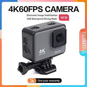 Camera hành động Cerastes 4K60fps với điều khiển từ xa WiFi, ổn định hình ảnh điện tử, phù hợp cho các môn thể thao lặn và ngoài trời