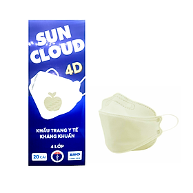 Khẩu Trang Y Tế Cao Cấp 4D SUN CLOUD- 99% Lọc Khuẩn, Bụi, Virus