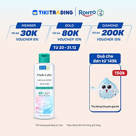 Nước tẩy trang sạch sâu cho da mụn, nhạy cảm Hada Labo Micellar Water Acne Care 240ml