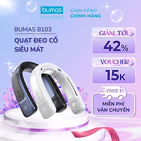 Quạt làm mát đeo cổ BUMAS B103 - Công nghệ chườm lạnh sau gáy, làm mát 360 độ - Hàng chính hãng - 1.MÀU TRẮNG