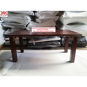 Mua BÀN XẾP CHÂN VUÔNG GỖ CAO SU 70x40x30cm MÀU NÂU - 205TC Folding wooden table