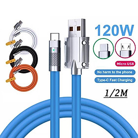 Mua Cáp Sạc Nhanh 120W Cá Mập Bọc Thép Cổng Type-C Dây Silicon Dài 1m