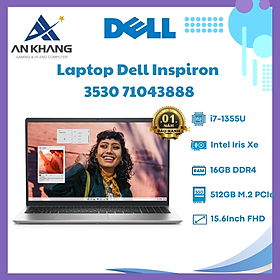 Mua Laptop Dell Inspiron 3530 71043888 (Intel Core i7-1355U | 16GB | 512GB | Intel Iris Xe | 15.6 inch FHD | Win 11 | Office | Bạc)  - Hàng Chính Hãng - Bảo Hành 12 Tháng