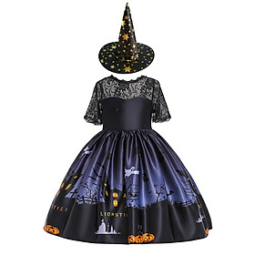 Girl Witch  Costume Dress Cosplay Fancy Dress Baby Girl Gown Party
