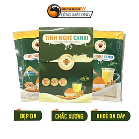 Set 2 gói Tinh bột nghệ Canxi Honimore 16g - Thơm ngon - Da đẹp - Chắc xương