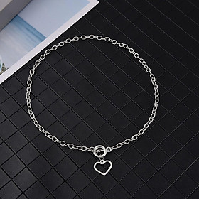 Vòng cổ choker nữ kiểu dáng cá tính - dây chuyền chốt OT mặt trái tim