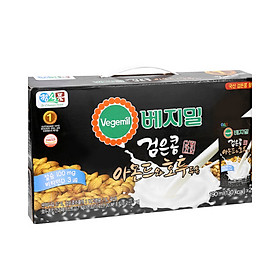 Lốc 20 túi Sữa đậu đen, hạnh nhân và óc chó Vegemil 190ml