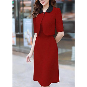 Đầm Ôm Dự Tiệc Nữ Kiểu Đầm Dáng Ôm Kèm Áo Khoác Ngắn Cổ Bẻ Thanh Lịch - THỜI TRANG CÔNG SỞ NỮ CAO CẤP GOTI 3271S