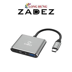 Cổng chuyển đổi 3-in-1 Zadez USB-C Power Hub ZAH-513 - Hàng chính hãng
