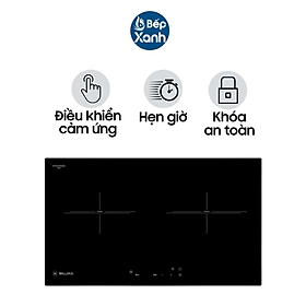 Bếp điện từ 2 vùng nấu Malloca MH-732 ER - Ngang 73cm - Công suất 4000W - Hàng chính hãng