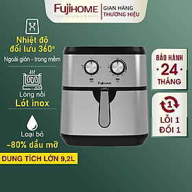 Mua Nồi chiên không dầu 9.2L Nhật Bản Fujihome tự ngắt (kèm gắp)  Lò chiên nướng không khí cơ 9 lít không hơi nước air fryer - Hàng Nhập Khẩu