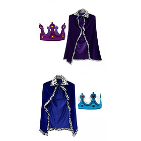 2 Pieces King Robe Kids Halloween Costume Cosplay Role Play Dress up