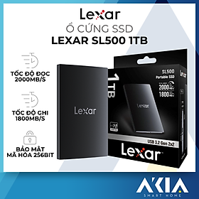 Ổ cứng di động Lexar SL500 Portable SSD 1TB, nhỏ gọn, tốc độ đọc 2000Mb/s, ghi 1800Mb/s - HÀNG CHÍNH HÃNG - 1TB