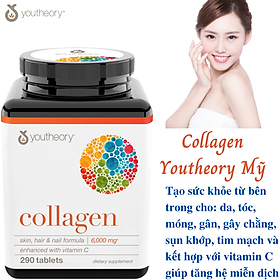 Collagen Vitamin C Youtheory Mỹ Tạo Sức Khỏe Từ Bên Trong Cho Da, Tóc, Móng