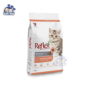 Reflex Adult, Kitten Plus Cat Food Thổ Nhĩ Kỳ - Thức Ăn Hạt Khô Cho Mèo Con Và Mèo Trưởng Thành - Kitten Gà 2kg