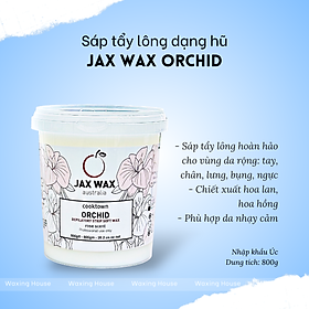 Sáp tẩy lông ấm dạng hũ Jax Wax Australia Orchid 800gr