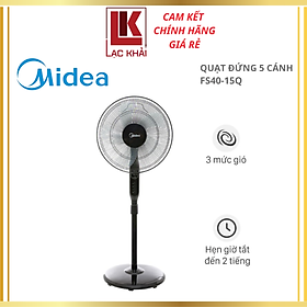 Mua Quạt Đứng 5 Cánh Midea FS40-15Q  Công Suất 50W - 3 Chế Độ Gió - Có Chức Năng Hẹn Giờ - Hàng chính hãng - Bảo hành 12 tháng