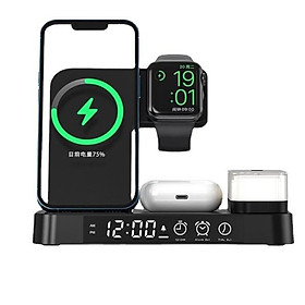 Mua Dock sạc Không Dây Tích hợp đồng hồ đèn ngủ hỗ trợ sạc nhanh 30W Bedroom Station