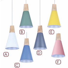 Mua Đèn thả chóp nón đui gỗ nhiều màu sắc chưa bao gồm bóng đèn DT 8125/1A