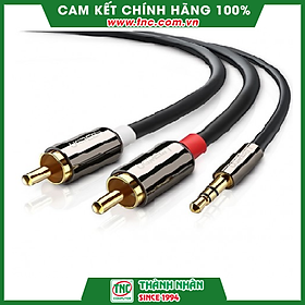 Mua Cáp Audio 3.5mm ra 2 đầu RCA dài 3m cao cấp Ugreen 10590-Hàng chính hãng