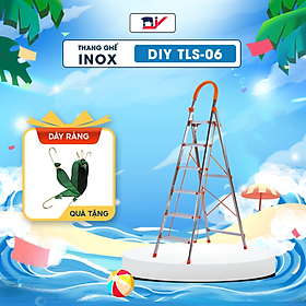 Hình ảnh Thang ghế inox 6 bậc DIY TLS-06 tải trọng 150kg