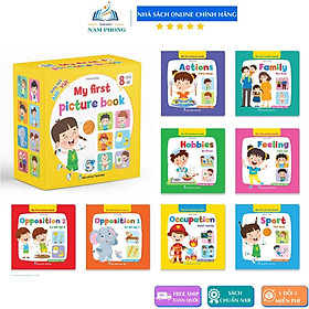 Sách Bộ Hộp Thư Viện Hình Ảnh Đầu Tiên - Thẻ Học Thông Minh Dạng Sách Flash Card Cho Bé Từ 0 6 Tuổi Song Ngữ Việt Anh