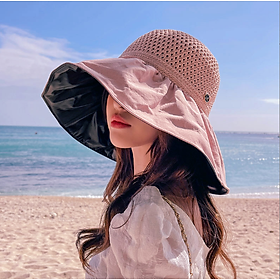 Mũ nữ đi nắng đi biển rộng vành chống tia UV cao cấp, nón nữ rộng vành thời trang