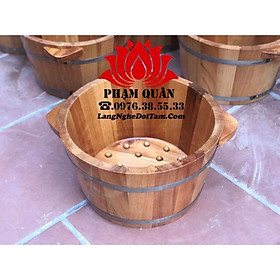 Mua Chậu ngâm chân gỗ Pơmu có hạt massage