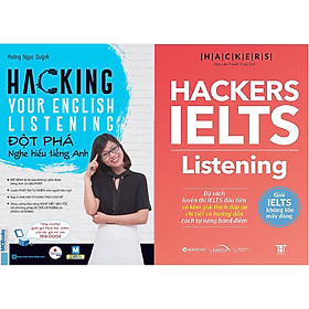 Combo Đột Phá Ielts - Listening: Tăng Cường Khả Năng Nghe Siêu Tốc Với Phương Pháp Active Listening và Speed Listening ( Hackers IELTS : Listening + Hacking Your English Listening ) tặng kèm bookmark Sáng Tạo