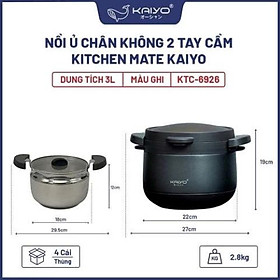 Mua Nồi ủ chân không 2 tay cầm Kitchen Mate Kaiyo  dung tích 3L  màu ghi  mã KTC-6926  Hàng chính hãng