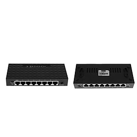 2 Pieces Gigabit Network Switch 8 Ports 10/100/1000Mbps Auto-MDI/MDIX Hub