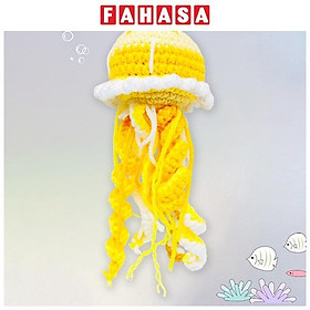 Móc Khoá Len Hình Sứa - Màu Vàng