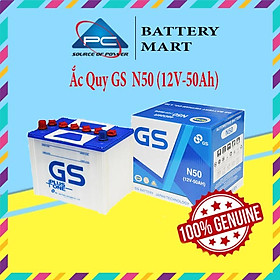 Bình Ắc Quy Nước 12V-50Ah, Ắc Quy Ô Tô GS N50