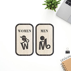 Mua 12 Mẫu bảng gỗ toilet  bảng wc gỗ decor trang trí dán cửa phòng vệ sinh chính hãng LEVU